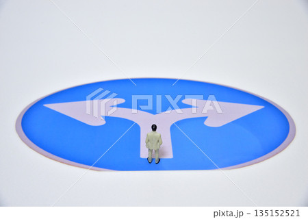 人生の分かれ道 選択のイメージ 135152521