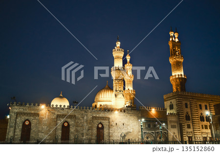Bright Lights Of The Mosque In The Night  135152860