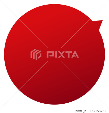 リッチな赤のふきだし リッチな赤のふきだし 135153767