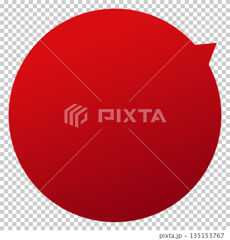 リッチな赤のふきだし リッチな赤のふきだし 135153767