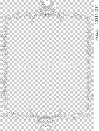 200 Vintage Calligraphy-Style Frames (Decorative Borders, Decorative Frames, Hearts, Line Drawings, Black and White) 135154254