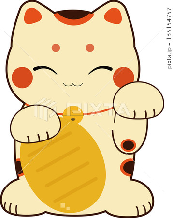可愛い招き猫のイラスト 可愛い招き猫のイラスト 135154757
