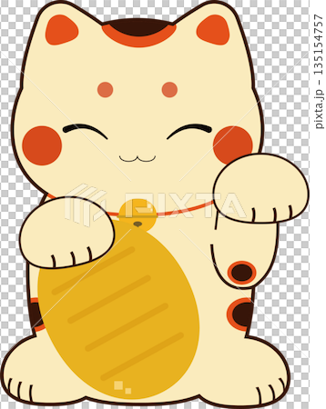 可愛い招き猫のイラスト 可愛い招き猫のイラスト 135154757