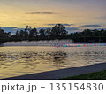 Golden Fountain Dancing Waters at Sunset 135154830