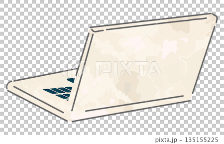 Open laptop (at an angle from the back) Open laptop (at an angle from the back) 135155225