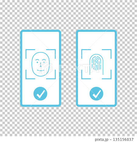 臉部和指紋認證 135156837