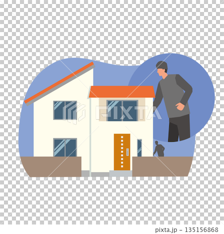 入室竊盜受害者的插圖 135156868