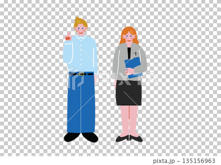 西方英語教師的插圖 135156963