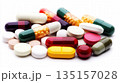Pile of pills and capsules, health medicine concept 135157028