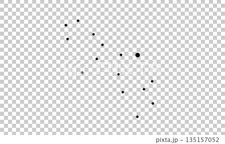 黒い点で表した乙女座のイラスト(星のみで連結線なし) 黒い点で表した乙女座のイラスト(星のみで連結線なし) 135157052