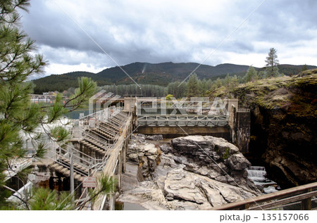 Post Falls Dam on the Spokane River, Idaho 135157066