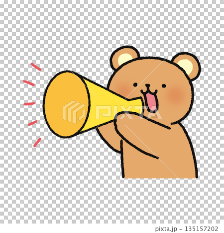 熊用擴音器大喊 135157202
