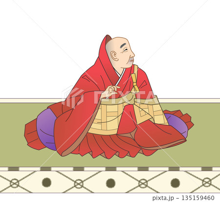 寂蓮法師のイラスト 135159460