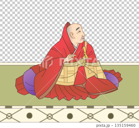 寂蓮法師のイラスト 135159460