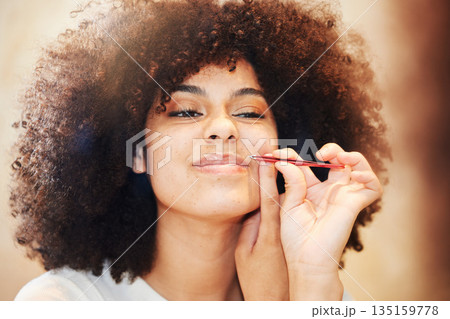 Grooming, tweezers and woman doing beauty self care, skincare and removal of hair cleaning her face in the morning. Facial, wellness and young female person doing cosmetics dermatology treatment Grooming, tweezers and woman doing beauty self care, skincare and removal of hair cleaning her face in the morning. Facial, wellness and young female person doing cosmetics dermatology treatment 135159778