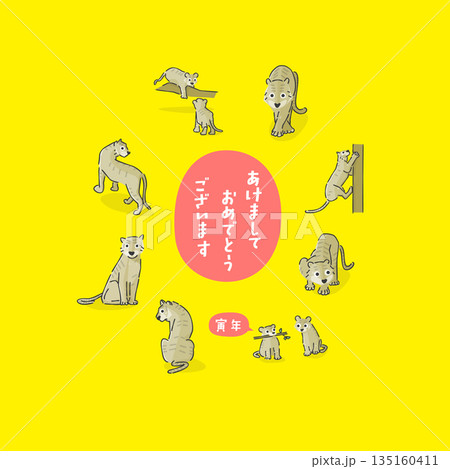 スタイリッシュな寅年のイラスト 135160411