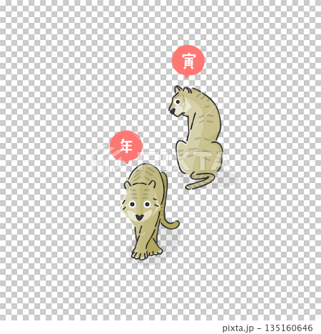 Stylish Year of the Tiger illustration 135160646