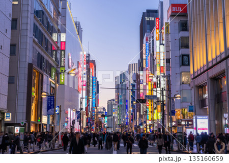 《東京都》新宿東口歩行者天国・休日の繁華街 《東京都》新宿東口歩行者天国・休日の繁華街 135160659