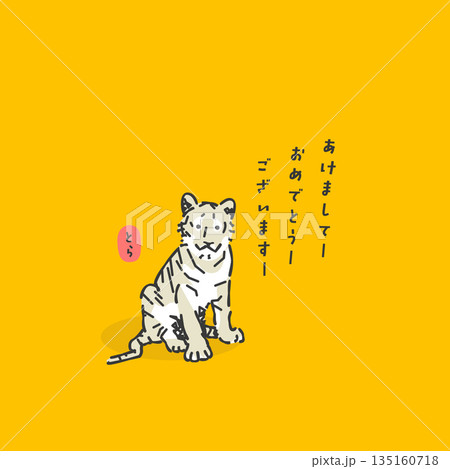 スタイリッシュな寅年のイラスト 135160718