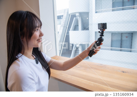 アクションカメラ　ライブ配信　ワイヤレスマイク　動画配信　妹系　癒し系　お姉さん系 135160934