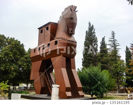 トロイの木馬　トルコのトロイ遺跡 135161195
