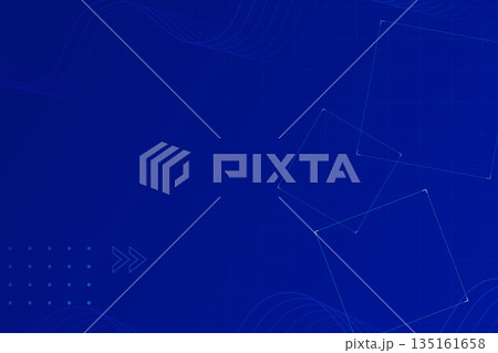 Abstract blue modern digital technology background with geometric shapes and lines. 135161658