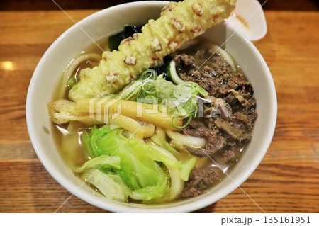 山梨県　富士吉田うどん　肉天うどん 135161951