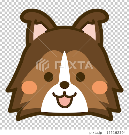 設得蘭牧羊犬臉部圖標 135162394