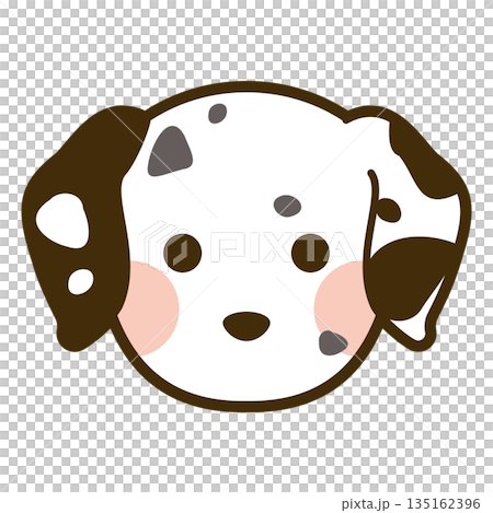 達爾馬提亞犬臉部圖標 達爾馬提亞犬臉部圖標 135162396