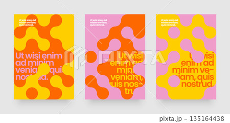 Simple template with abstract geometric shapes. 135164438