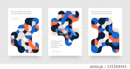 Simple template with abstract geometric shapes. 135164441