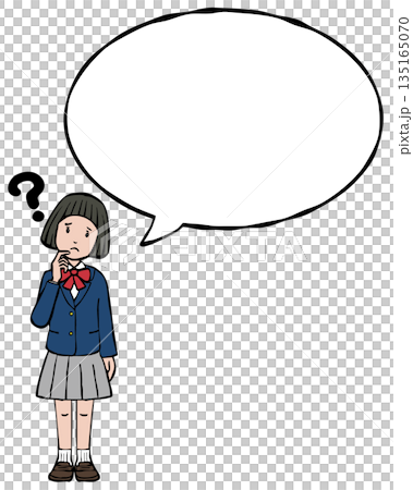 Girls' uniform blazer speech bubble question Girls' uniform blazer speech bubble question 135165070
