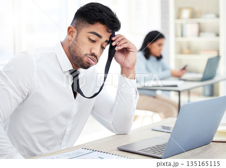 Business, stress and man with a laptop, burnout and overworked with anxiety, mistake and error. Male person, employee and entrepreneur with a pc, technology and professional with glitch and crisis Business, stress and man with a laptop, burnout and overworked with anxiety, mistake and error. Male person, employee and entrepreneur with a pc, technology and professional with glitch and crisis 135165115