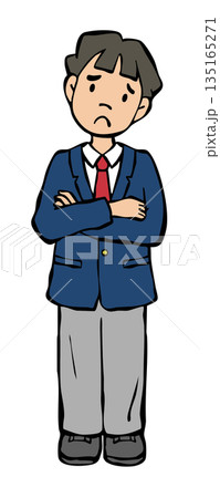 男の子制服ブレザー　腕組み 135165271