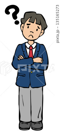 男の子制服ブレザー　腕組み 135165273