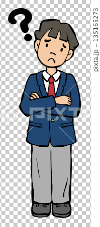 男の子制服ブレザー　腕組み 135165273