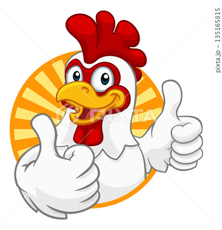 Chicken Cartoon Rooster Cockerel Character Chicken Cartoon Rooster Cockerel Character 135165815