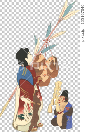 日本の郷土玩具　猿の玩具　庚申猿　笹野才蔵　帝釈天 135167040