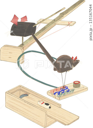 日本の郷土玩具　ねずみの玩具 135167044