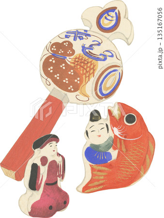 日本の郷土玩具 縁起物 日本の郷土玩具 縁起物 135167056
