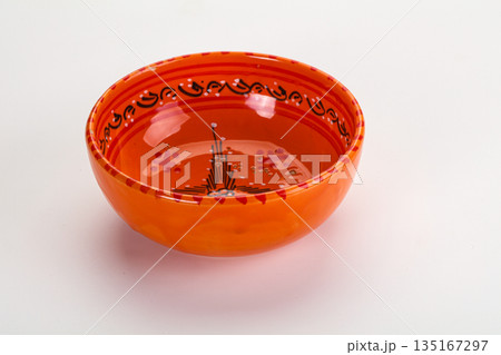 Empty clean color bowl dishware Empty clean color bowl dishware 135167297