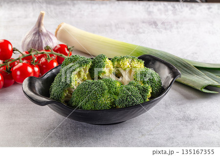 Raw broccoli segment for cooking Raw broccoli segment for cooking 135167355