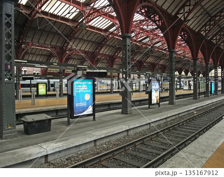 コペンハーゲン中央駅のホーム　デンマーク 135167912