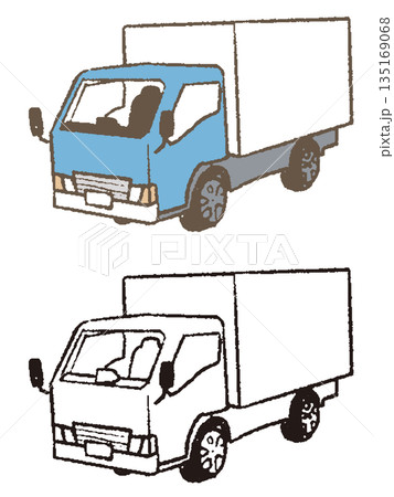 トラックの斜めのイラスト 135169068