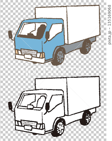 トラックの斜めのイラスト 135169068