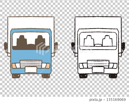卡車前部的插圖 卡車前部的插圖 135169069