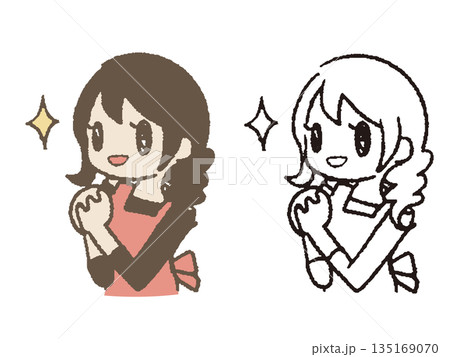 期待する主婦のイラスト 期待する主婦のイラスト 135169070