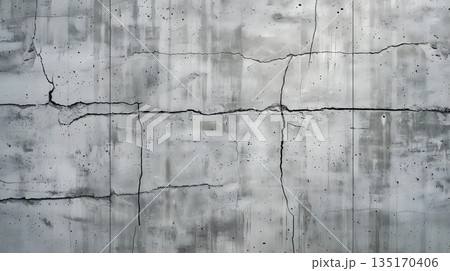 無機質なグレーコンクリート壁 135170406