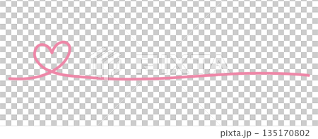 Simple heart hand-drawn line illustration pink Simple heart hand-drawn line illustration pink 135170802