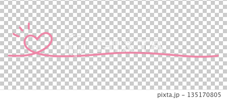 Simple heart hand-drawn line illustration pink Simple heart hand-drawn line illustration pink 135170805